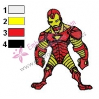 Iron Man Embroidery Design 04